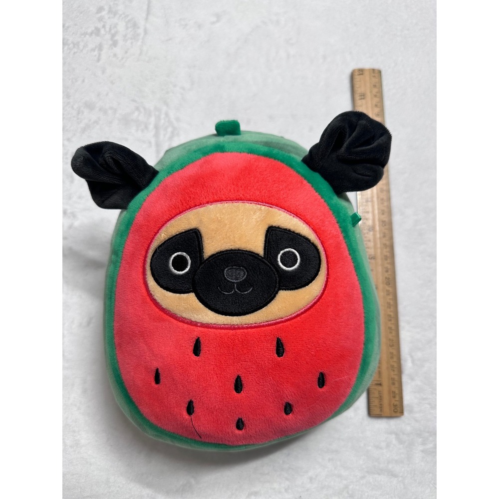Squishmallows Prince the Pug Watermelon Costume 8 Inch Plush Kellytoy 2022 Green